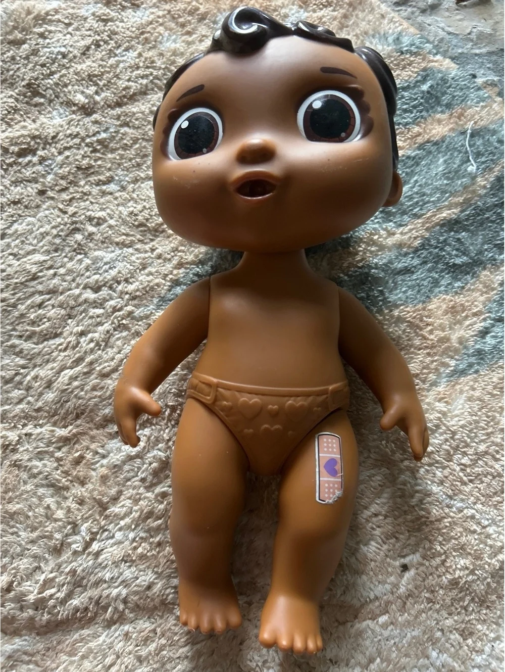 Disney Baby Doll  with Purple Outfit and Bandage Sticker